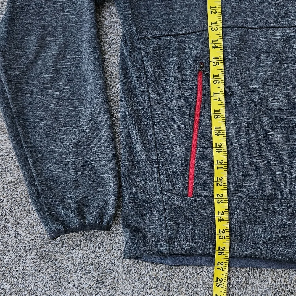 Men’s North Face Softshell Jacket Gray Red Zip Up Coat Outdoor Size Medium